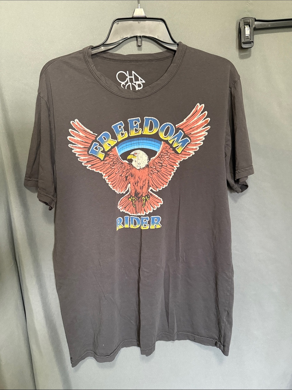 Chaser Black Freedom Rider Eagle Graphic Tee